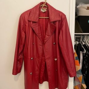 Vintage red leather jacket
